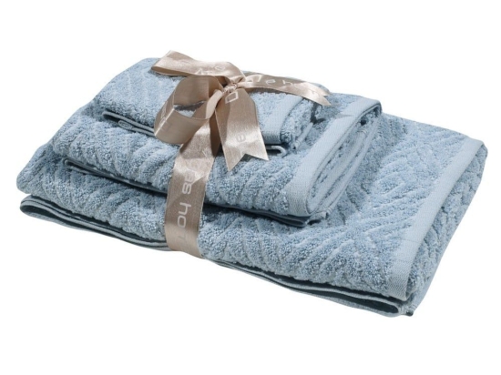 Πετσέτες Best 0664 (Σετ 3τμχ) Light Blue Das Home Σετ Πετσέτες 70x140cm 100% Βαμβάκι