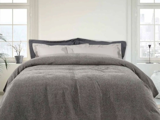 Κουβέρτα Πικέ 1208 Ecru-Black Das Home Υπέρδιπλο 220x240cm 100% Βαμβάκι