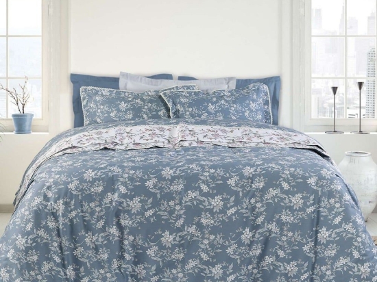 Σεντόνια Prestige 1667 (Σετ 4τμχ) Light Blue-White-Pink Das Home Υπέρδιπλο 240x260cm 100% Βαμβακοσατέν