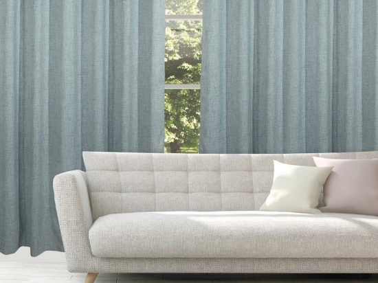 Κουρτίνα 2235 Με Τρουκς Blue Das Home 140X270cm Πολυέστερ