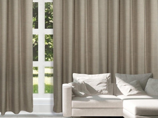 Κουρτίνα 2243 Με Τρουκς Brown Das Home 140X270cm Πολυέστερ