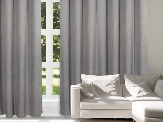 Κουρτίνα 2244 Με Τρουκς Dark Grey Das Home 140X270cm Πολυέστερ