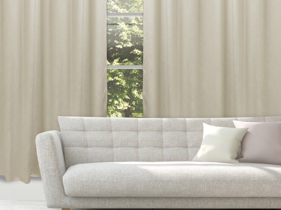 Κουρτίνα 2246 Με Τρουκς Ivory Das Home 140X270cm Πολυέστερ