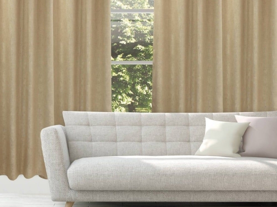 Κουρτίνα 2247 Με Τρουκς Beige Das Home 140X270cm Πολυέστερ