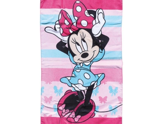 Πετσέτα Θαλάσσης Παιδική 5862 Minnie Hearts Fuchsia-Mint Das Home Θαλάσσης 70x140cm 100% Βαμβάκι