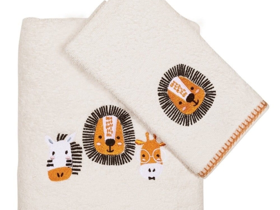 Πετσέτες Βρεφικές 4850 Baby Smile (Σετ 2τμχ) Ecru-Orange Das Home Σετ Πετσέτες 70x140cm 100% Βαμβάκι