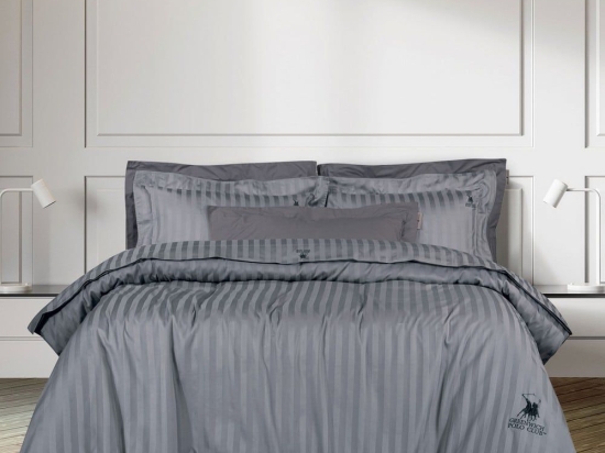 Σεντόνια 2152 (Σετ 4τμχ) Anthracite Greenwich Polo Club King Size 270x280cm 100% Βαμβακοσατέν
