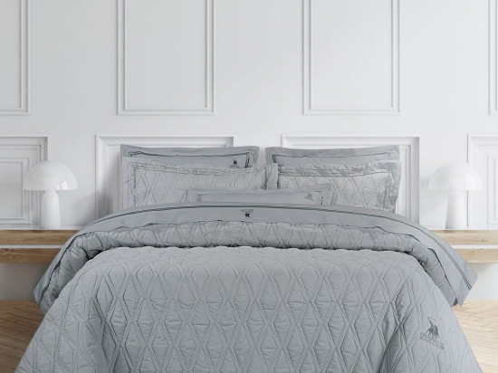 Κουβερλί 2160 (Σετ 3τμχ) Grey Greenwich Polo Club Υπέρδιπλo 220x240cm 100% Nanofiber