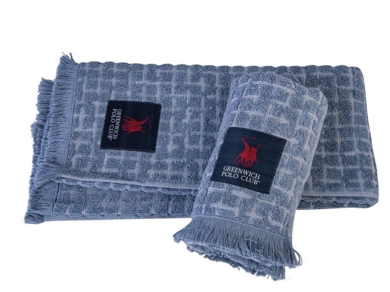 Πετσέτες Κουζίνας 2703 (Σετ 2τμχ) Blue Greenwich Polo Club 40x60cm 100% Βαμβάκι