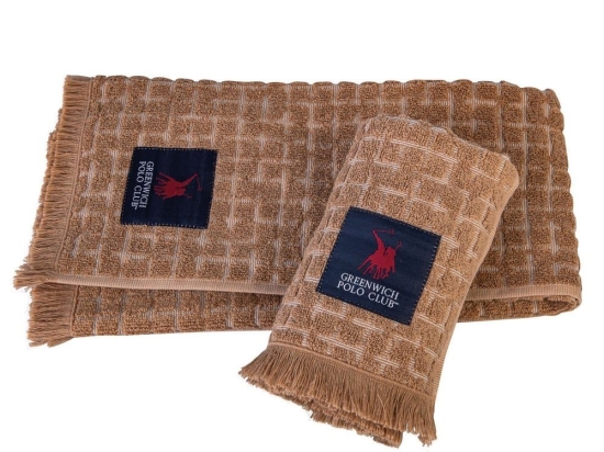 Πετσέτες Κουζίνας 2704 (Σετ 2τμχ) Brown Greenwich Polo Club 40x60cm 100% Βαμβάκι