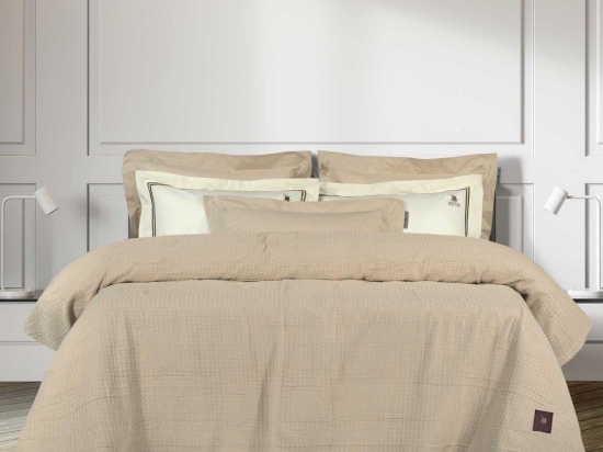 Κουβέρτα Πικέ 3404 Cream Greenwich Polo Club Μονό 170x250cm Βαμβάκι-Πολυέστερ