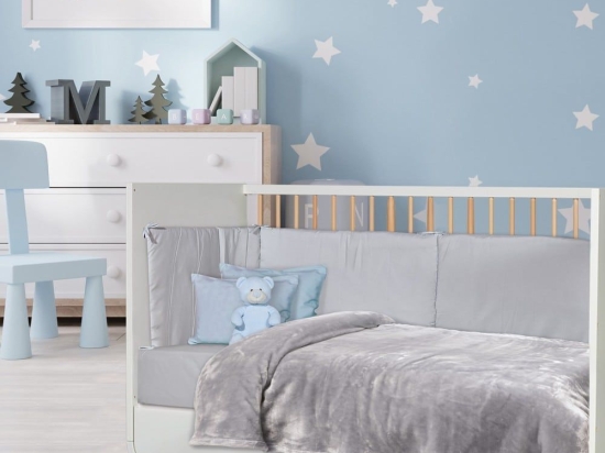 Κουβέρτα Βρεφική 1342 Velour Grey Das Home Αγκαλιάς 80x110cm Πολυέστερ