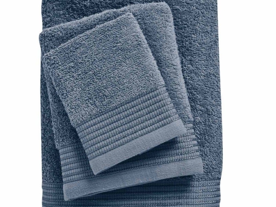 Πετσέτες Best 0693 (Σετ 3τμχ) Blue Das Home Σετ Πετσέτες 100% Βαμβάκι