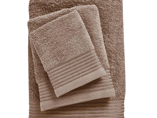 Πετσέτες Best 0694 (Σετ 3τμχ) Dark Beige Das Home Σετ Πετσέτες 100% Βαμβάκι