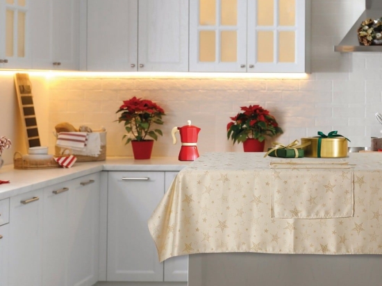 Τραπεζομάντηλο Christmas 0717 Beige-Gold Das Home 140X220