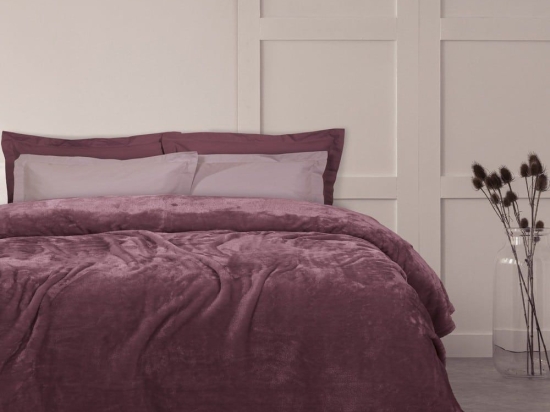 Κουβέρτα 1347 Velour Pomegranate Das Home Υπέρδιπλo 220x240cm Πολυέστερ