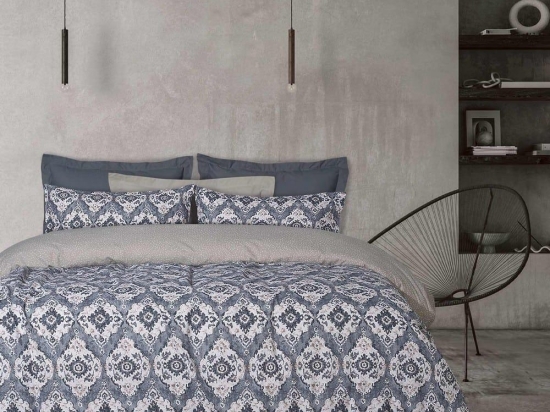 Σεντόνια 9617 Happy Flannel (Σετ 3τμχ) Blue-Beige-Ecru Das Home Μονό 170x260cm 100% Βαμβακερή Φανέλα