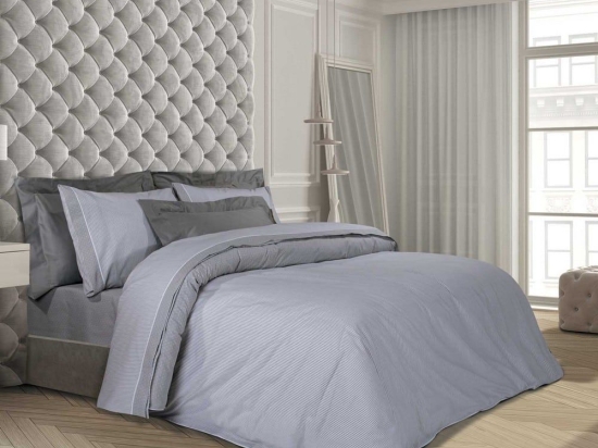 Σεντόνια 2167 (Σετ 4τμχ) Grey-White Greenwich Polo Club King Size 260x280cm Βαμβάκι-Πολυέστερ