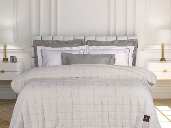 Κουβερτοπάπλωμα 3451 Faux Fur-Flannel Ivory Greenwich Polo Club Υπέρδιπλο 220x240cm Πολυέστερ
