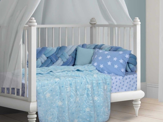 Κουβέρτα Βρεφική 8831 Velour Blue Greenwich Polo Club Κούνιας 110x140cm Πολυέστερ