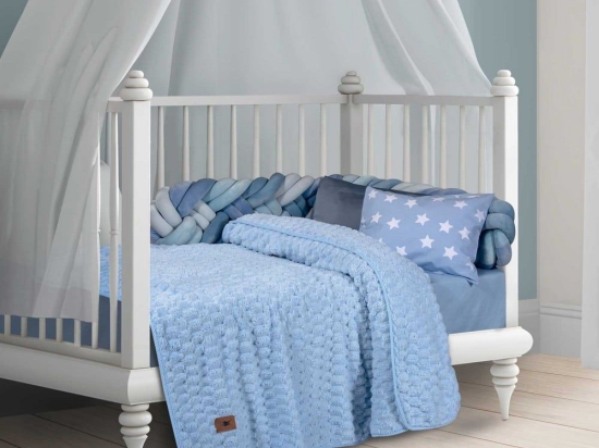 Κουβέρτα Βρεφική 8834 Fleece Light Blue Greenwich Polo Club Κούνιας 110x150cm Polyester,Chinlon
