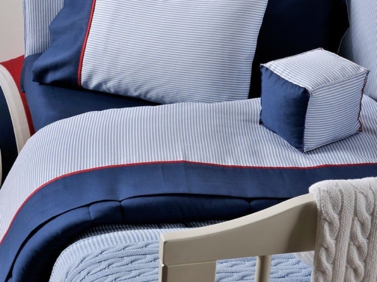 Κουβερλί Βρεφικό ΣΧ.700 Blue Down Town 95x145cm 100% Βαμβακοσατέν