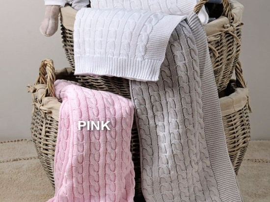 Κουβέρτα Βρεφική Reve Light Pink Down Town Κούνιας 90x150cm 100% Βαμβάκι