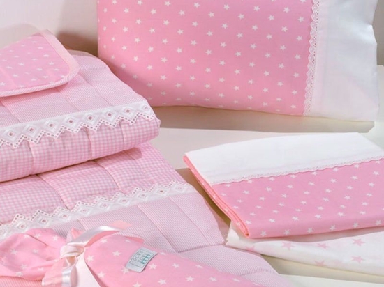 Σεντόνια Βρεφικά ΣΧ.507 Σετ 3τμχ Pink Down Town Κούνιας 125x175cm 100% Βαμβακοσατέν