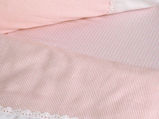 Σεντόνια Βρεφικά ΣΧ.509 Σετ 3τμχ Pink Down Town Κούνιας 125x175cm 100% Βαμβακοσατέν