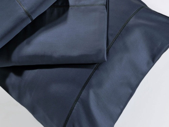 Σεντόνι Με Λάστιχο S250/8 Navy Down Town Υπέρδιπλo 165X235cm 100% Βαμβακοσατέν