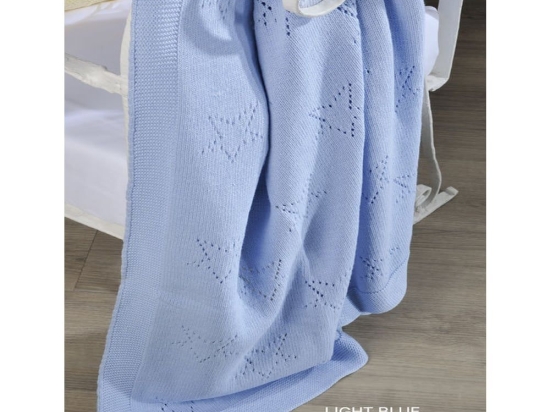 Κουβέρτα Βρεφική DT449 Light Blue Down Town Αγκαλιάς 75x105cm 100% Βαμβάκι