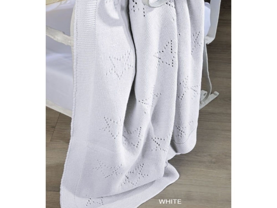 Κουβέρτα Βρεφική DT449 White Down Town Αγκαλιάς 75x105cm 100% Βαμβάκι