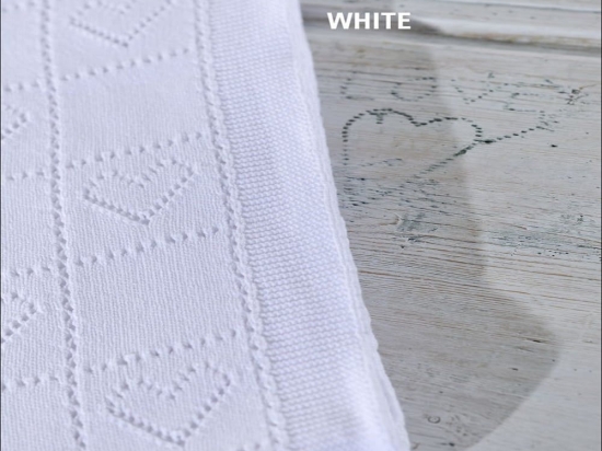 Κουβέρτα Βρεφική DT450 White Down Town Αγκαλιάς 75x105cm 100% Βαμβάκι
