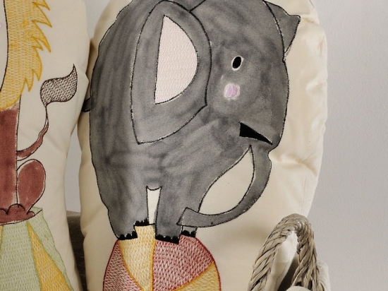 Μαξιλάρι Παιδικό Διακοσμητικό (Με Γέμιση) Elephant Grey Down Town Βαμβάκι-Πολυέστερ