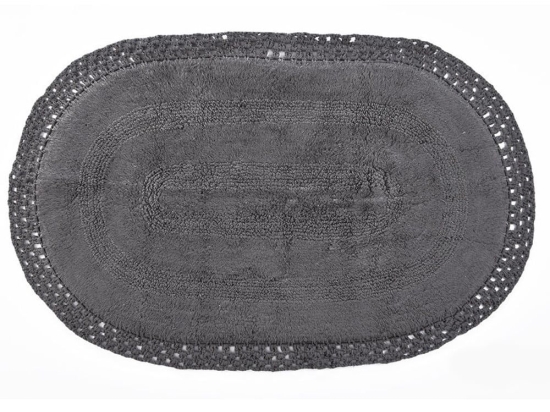 Πατάκι Μπάνιου Venice Dark Grey Down Town 61x152 100% Βαμβάκι
