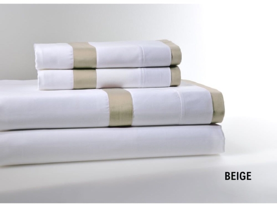 Σεντόνια 10-0823 Με Rever (Σετ 4τμχ) Beige Down Town Υπέρδιπλο 245x270cm 100% Βαμβακοσατέν