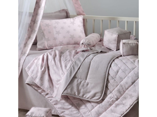 Σεντόνια Βρεφικά 775 (Σετ 3τμχ) Pink Down Town Λίκνου 100% Βαμβακοσατέν