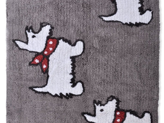 Χαλάκι Παιδικό Scottish Dog Grey Down Town 100X160cm Βαμβάκι