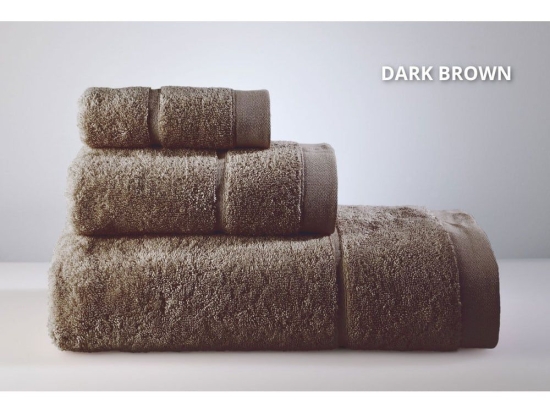 Πετσέτα Joanne Dark Brown Down Town Προσώπου 50x90cm 100% Βαμβάκι