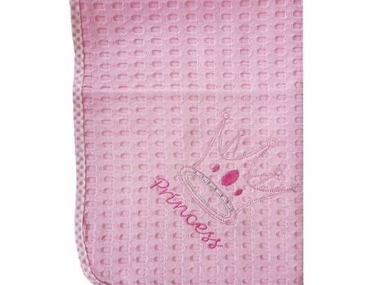 Κουβέρτα Πικέ Βρεφική Princess 35 Ροζ DimCol Αγκαλιάς 80x110cm 100% Βαμβάκι