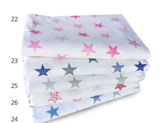 Πάνα Βρεφική Χασές Star 26 Λευκό-Κόκκινο DimCol 80x80cm 100% Βαμβάκι
