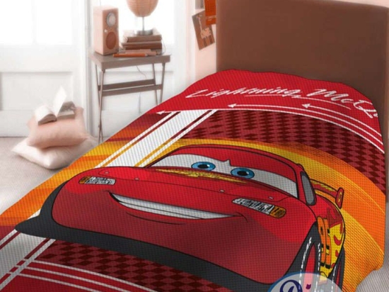 Κουβέρτα Παιδική Πικέ Disney Cars 575 Digital Print DimCol Μονό 160x240cm 100% Βαμβάκι