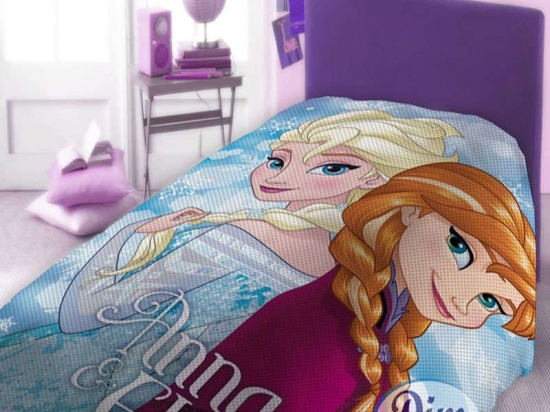 Κουβέρτα Παιδική Πικέ Disney Frozen 505 Digital Print DimCol Μονό 160x240cm 100% Βαμβάκι