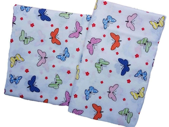 Σεντόνι Βρεφικό Butterfly 49 Rotary Print DimCol Λίκνου 80x110cm Χωρίς Λάστιχο 100% Βαμβάκι