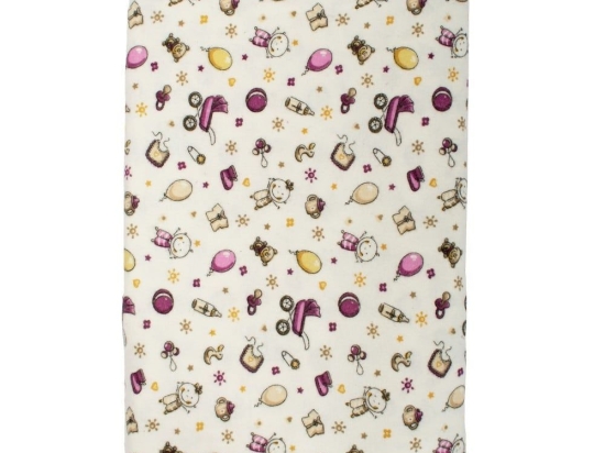 Πάπλωμα Βρεφικό Φανελένια Baby 01 Pink DimCol 120x160cm 100% Βαμβακερή Φανέλα