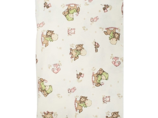 Σεντόνι Βρεφικό Φανελένιο Baby 03 Green DimCol Λίκνου 80x110cm 100% Βαμβακερή Φανέλα