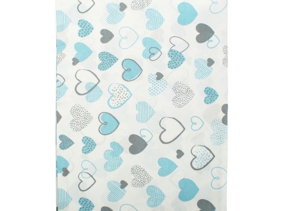 Σεντόνια Παιδικά Σετ 2τμχ Hearts 08 Blue DimCol Μονό 160x240cm 100% Βαμβάκι