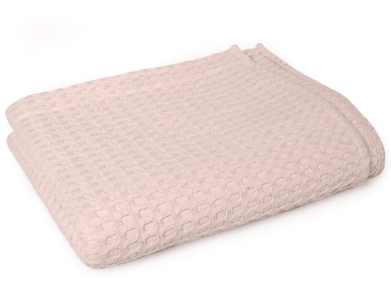 Κουβέρτα Βρεφική Πικέ Μονόχρωμη Pink DimCol Κούνιας 85x110cm 100% Βαμβάκι