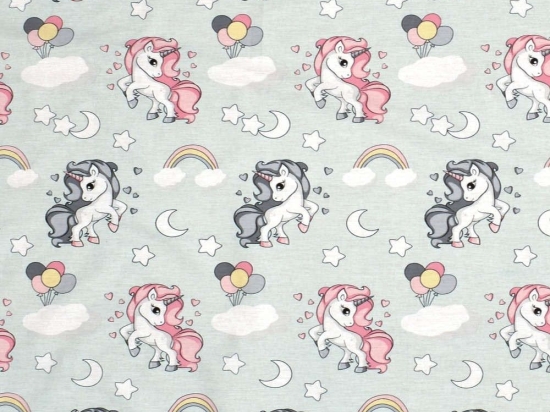 Πάνα Χασέ Βρεφική Unicorn 106 Green DimCol 80x80cm 100% Βαμβάκι