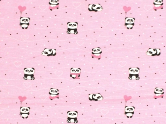 Σεντόνι Βρεφικό Panda 111 Pink DimCol Λίκνου 80x110cm 100% Βαμβάκι